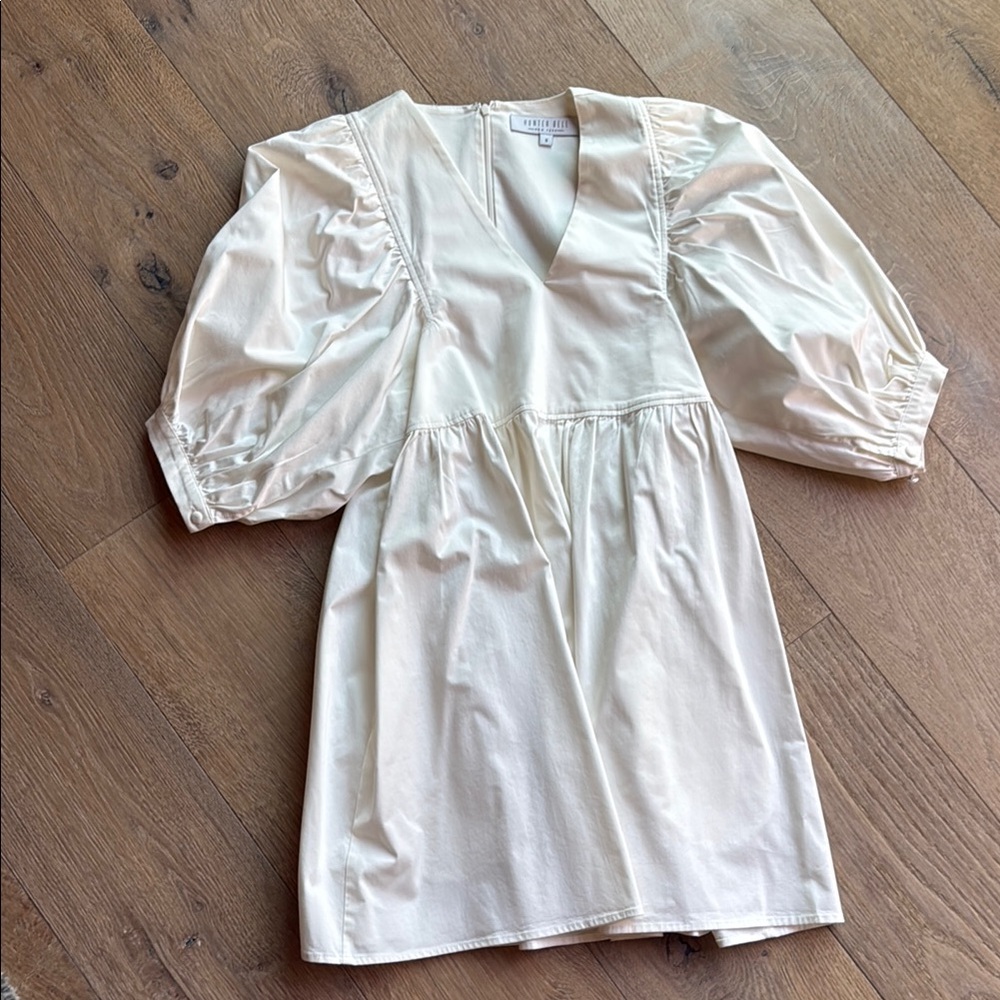 Cream Puff Sleeve Dress